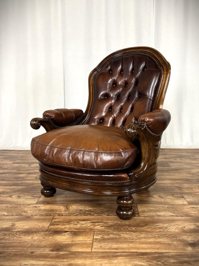 Chesterfield Ledersessel Vintage Sessel Barock Court Chair